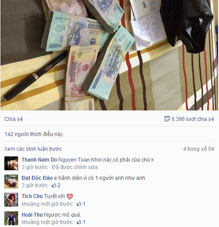 Chàng trai lên Facebook tìm chủ nhân đánh rơi 175 triệu